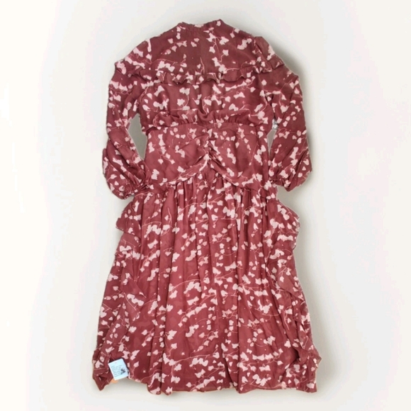 ASOS DESIGN Curve Ruched Bodice Button Maxi Dress w/ Frill Floral Print 16 - Picture 6 of 9